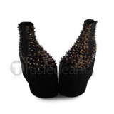 Gothic Punk Black Leopard Lolita Short Boots