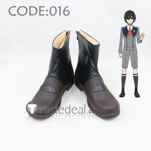 Darling in the Franxx Code: 016 Hiro Black Brown Cosplay Boots Shoes