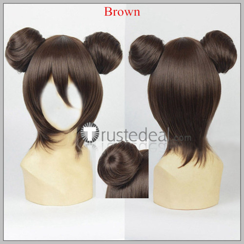 Naruto Tenten Brown And Black Cosplay Wigs