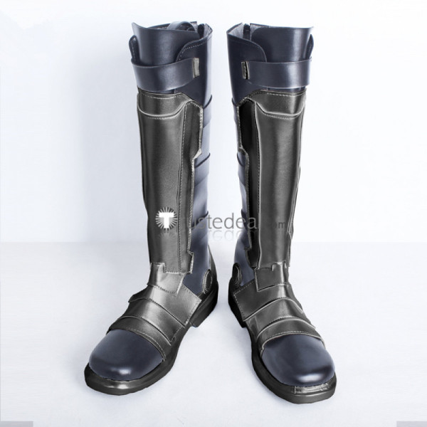 Overwatch Soldier: 76 Jack Morrison Silver Black Cosplay Boots Shoes