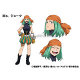 Boku no Hero Academia3 Smile Hero Ms. Joke Emi Fukukado Green Cosplay Wig