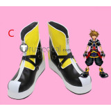 Kingdom HeartsII Sora Yellow Black Cosplay Boots Shoes