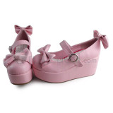 Sweet Pink Bows Lolita Shoes