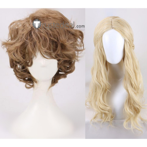 The Hobbits Movie Galadriel Artanis Nerwen Bilbo Baggins Blonde Brown Cosplay Wigs