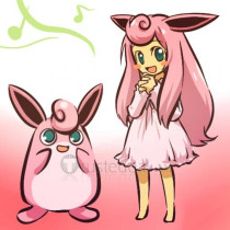 Pokemon Gijinka Wigglytuff Pink Cosplay Dress