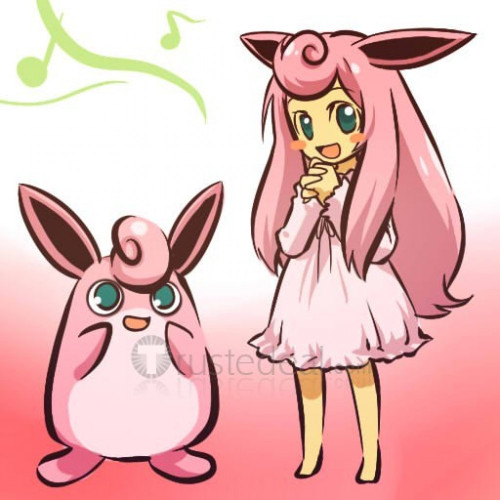 Pokemon Gijinka Wigglytuff Pink Cosplay Dress