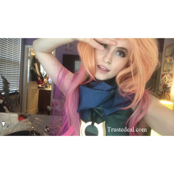 League of Legends LOL Aspect of Twilight Zoe Long Pink Purple Cosplay Wig 150cm