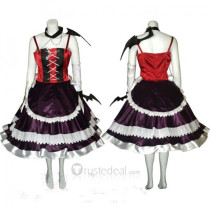 Rosario and Vampire Akashiya Moka Red Purple Lolita Dress Cosplay Costume