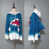 Vtuber Gawr Gura Shark Blue Hoodie Cosplay Costume