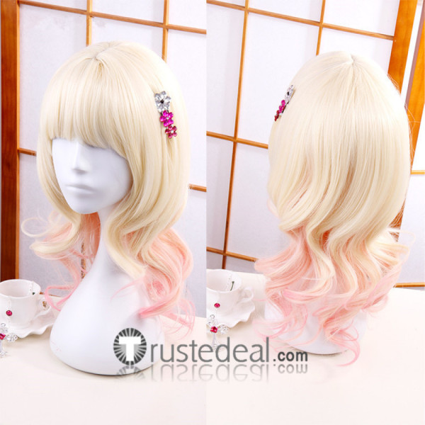 Diabolik Lovers Komori Yui Blonde Pink Cosplay Wig