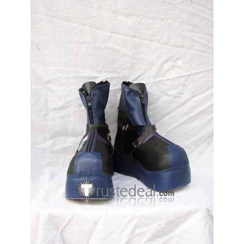 Kingdom Hearts Sora Blue Black Cosplay Boots Shoes