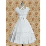 Cotton White Empire Waist Lolita Dress