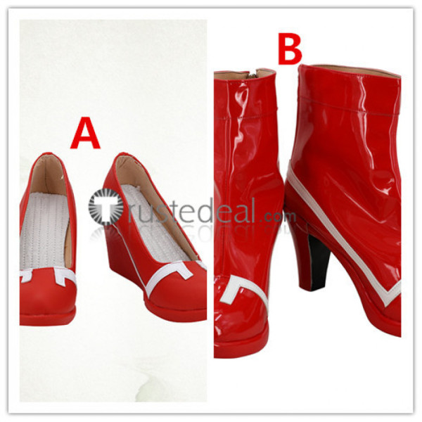 Darling in the Franxx Zero Two Jumpsuit Red Cosplay Boots Shoes