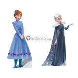 Olaf's Frozen Adventure Anna and Elsa Dress Cosplay Costumes