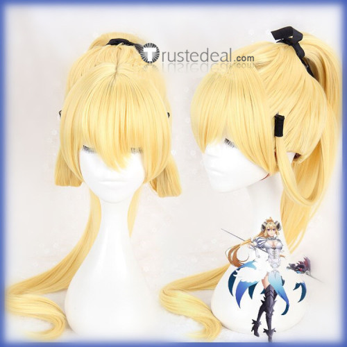 Seven Deadly Sins Lucifer Blonde Ponytails Cosplay Wig