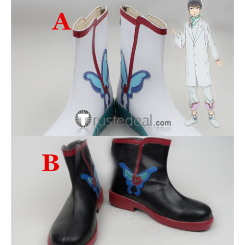 Hoozuki no Reitetsu Hakutaku White Black Cosplay Boots Shoes