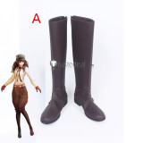 Code Realize Guardian of Rebirth Cardia Brown Cosplay Shoes Boots