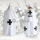 Hetalia Axis Powers Prussia Gilbert Beilschmidt White Teutonic Knights Uniform Cosplay Costume