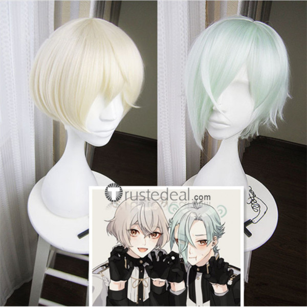 Touken Ranbu Higekiri Hizamaru Light Blonde Green Cosplay Wig