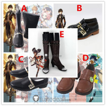 Genshin Impact Xinyan Zhongli Wendy Venti Cosplay Shoes Boots