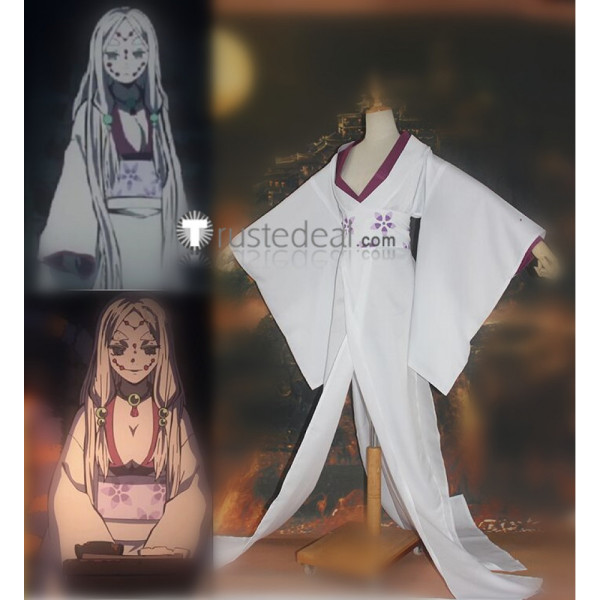 Kimetsu no Yaiba Demon Slayer Mother Spider Demon White Kimono Cosplay Costume