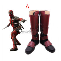 Deadpool Wade Winston Wilson Dark Red Cosplay Boots Shoes