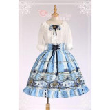 Magic Tea Party Angel Fish Printed Lolita Skirt