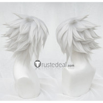 Kingdom Hearts III Riku Silver Gray Spiky Cosplay Wig