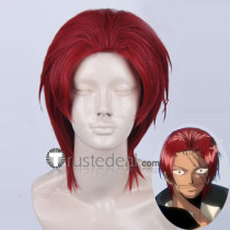 One Piece Shanks Red Cosplay Wig2