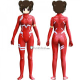 Darling in the Franxx Zero Two Code 002 Spandex Zentai Red Bodysuit Cosplay Costume
