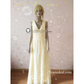 Beauty and The Beast Princess Belle Yellow Gown Cosplay Dress