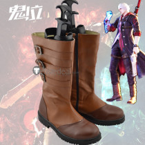 Devil May Cry 4 Nero Brown Cosplay Shoes Boots