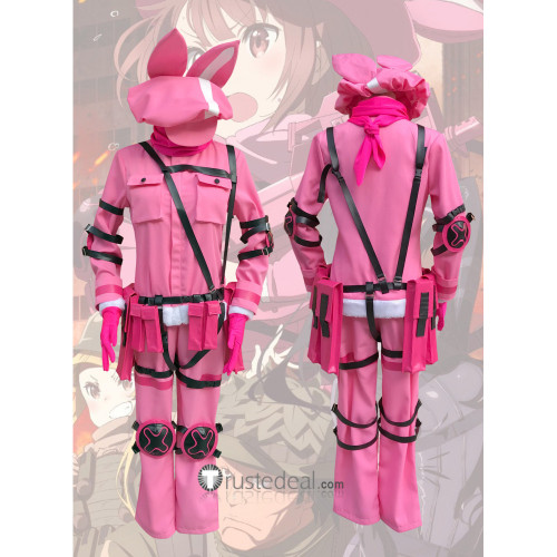 Sword Art Online GGO Alternative Kohiruimaki Karen LLENN Pink Cosplay Costume