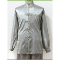 Lightgrey Imitate Silk Tai Chi / Ji Coat and Pants