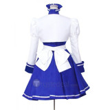 Haruhi Suzumiya Maid White Blue Cosplay Costume