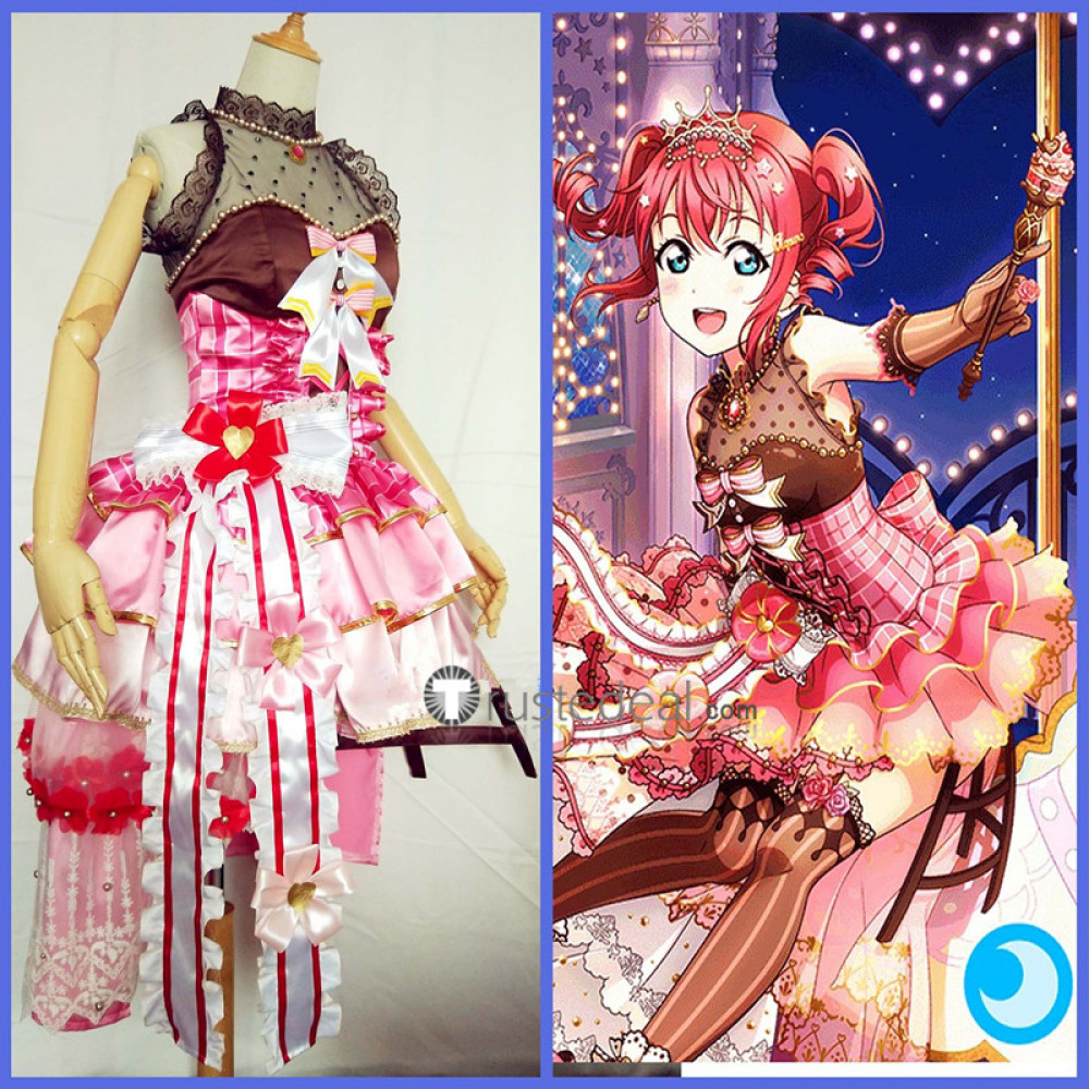 Love Live Sunshine Aqours Valentine V2 Ruby You Kurosawa Mari Ohara Dia New  Card Cosplay Costumes