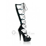 PU Leather Upper High Heel Open-toes Platform Sexy Sandals(99-45)