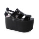 Black Lolita Sandals with Sole