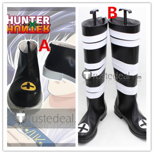 Hunter X Hunter Chrollo Lucilfer Kuroro Rushirufuru Black Cosplay Shoes Boots