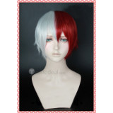 My Hero Academia Boku no Hero Academia Shouto Todoroki Red White Ponytails Cosplay Wig