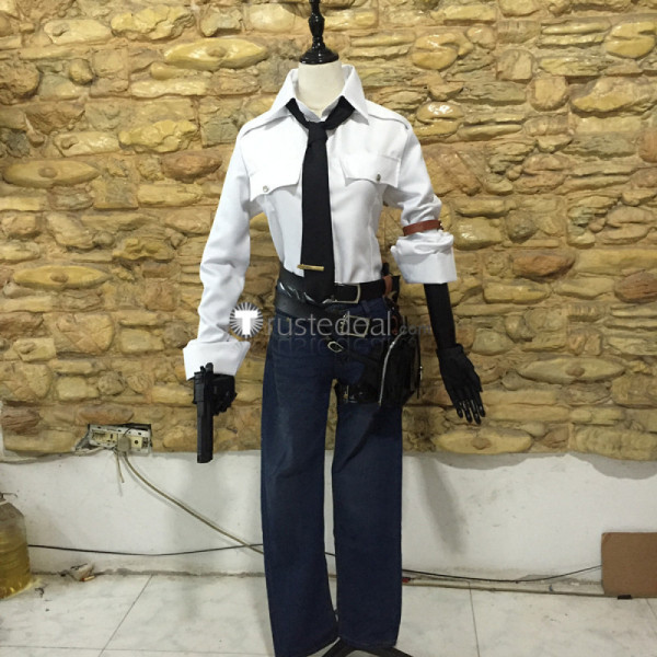 PUBG PlayerUnknown's Battlegrounds White And Blue Cosplay Costume
