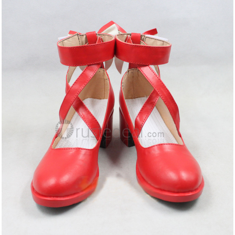 Puella Magi Madoka Magica Madoka Kaname Male-Version Cosplay Shoes Boots Custom Made Red