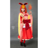 Pokemon Gijinka Flareon Red Kimono Cosplay Costume