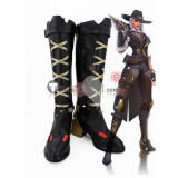 Overwatch Ashe New Hero Black Red Brown Cosplay Boots Shoes