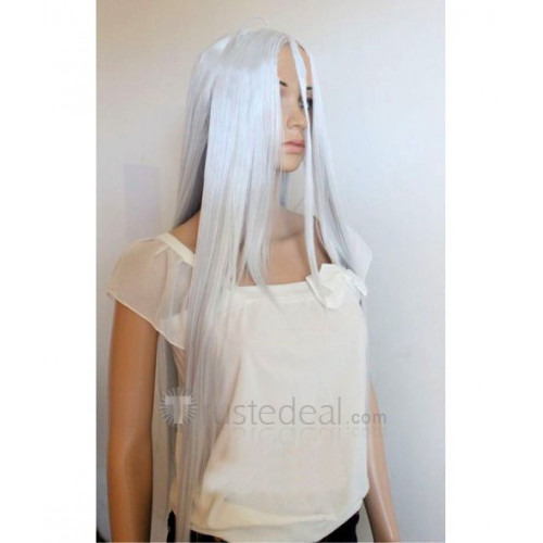 Deadman Wonderland Shiro Long White Cosplay Wig