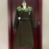 Attack on Titan Shingeki no Kyojin Scouting Legion Eren Jaeger Levi Mikasa Hanji Military Overcoat Cosplay Costumes