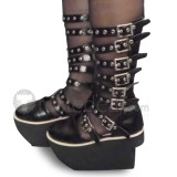 High Platform Black Lolita Sandals