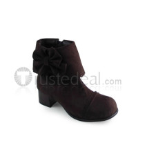 Black Bold Bow Lolita Boots