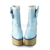 Blue Sweet Lolita Heels Boots with Bows