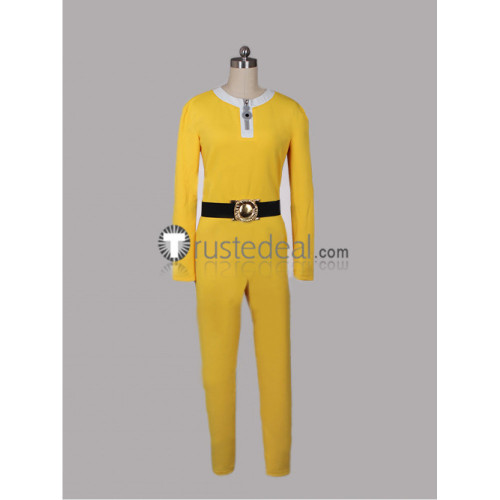 One Punch Man Saitama Yellow Jumpsuit Cosplay Costumes